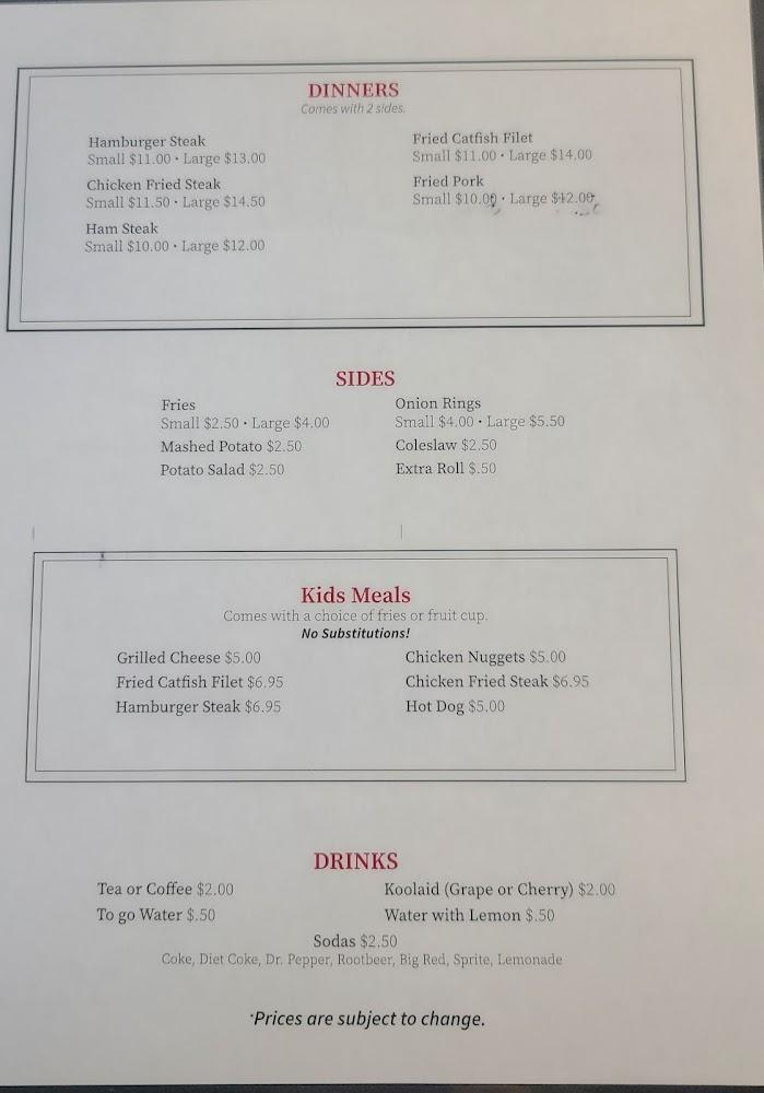 Wes's Burger Shack Menu image 1